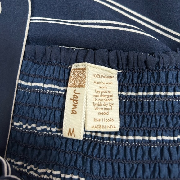 Japna Navy Striped Palazzo Jumpsuit - Picture 3 of 4